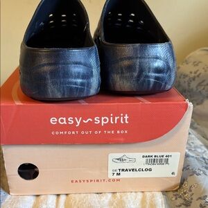 Easy Spirit Navy Tie Dye Clogs